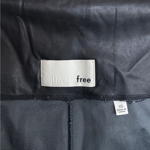 Wilfred Free Black Faux Leather Leggings - Picture 3 of 3
